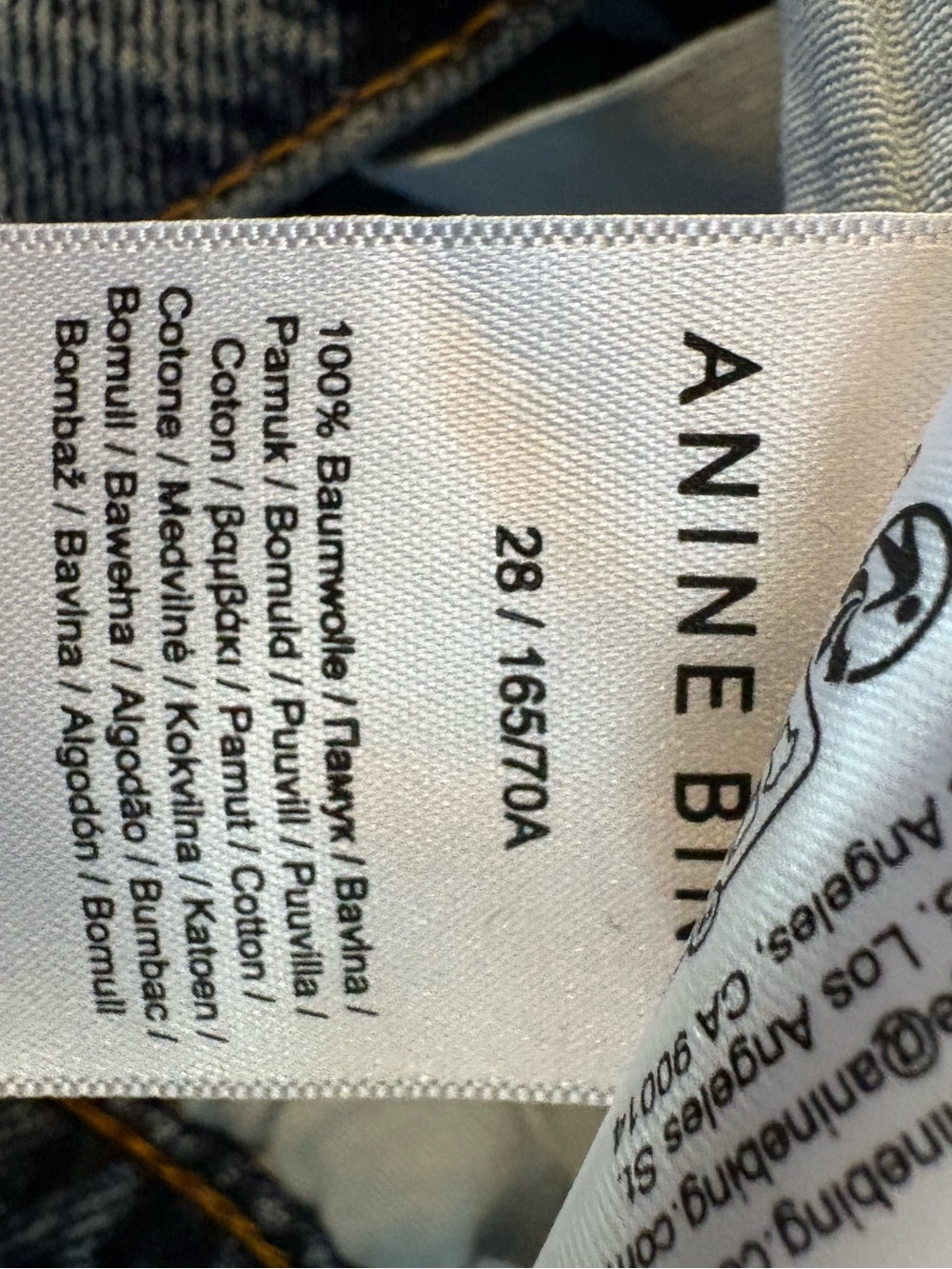 Anine Bing Brie Jeans Womens 28 Cabana Blue Wide Leg Seam Detail NWT - Picture 10 of 11